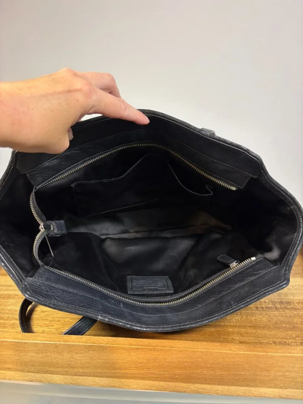 Coach Taylor Alexis Black Leather Shoulder Carryall